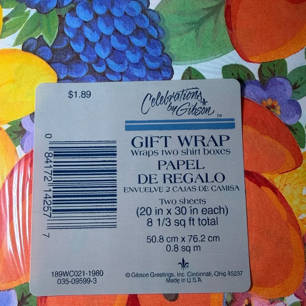 5/$25 VINTAGE Birthday Wrapping Paper Floral